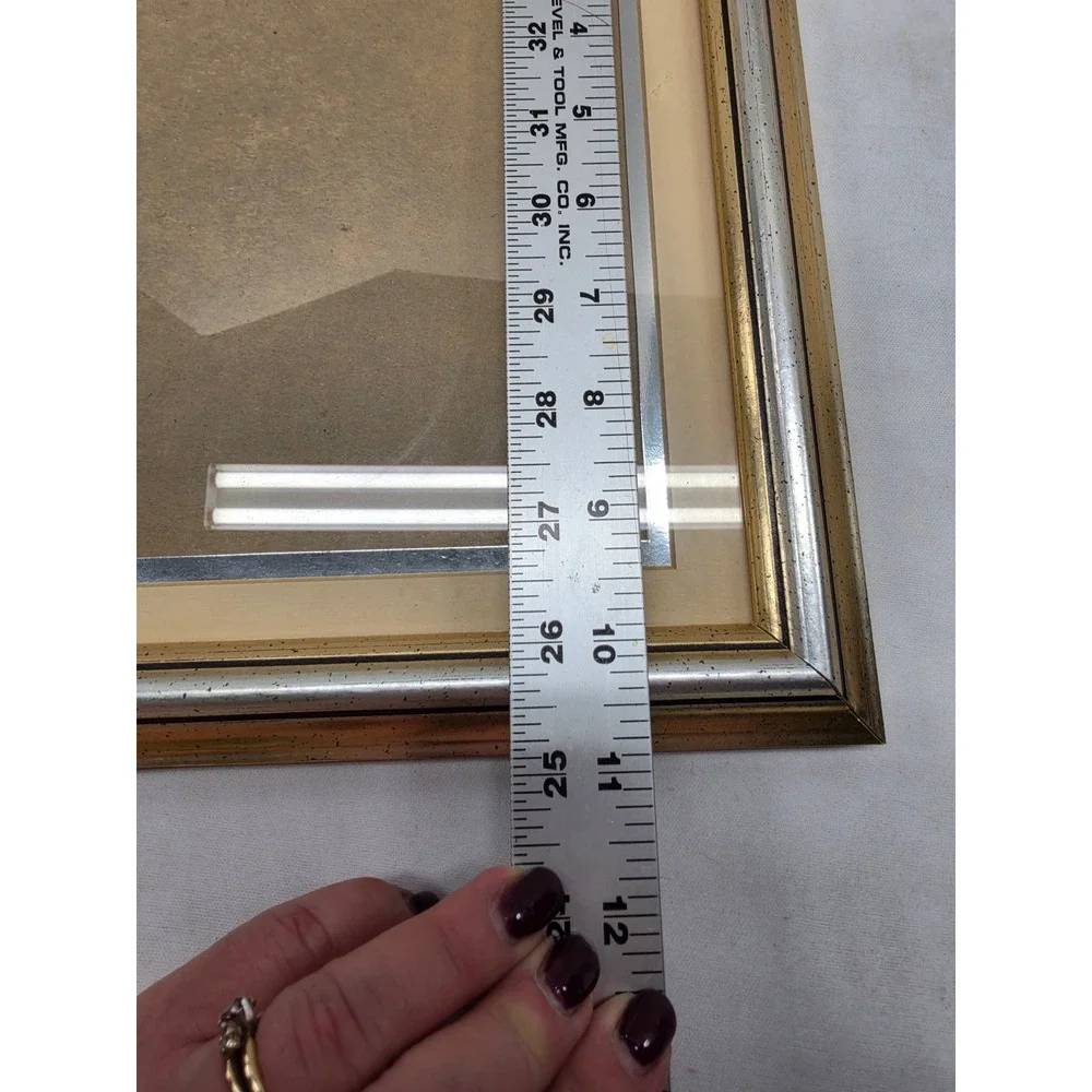Lot of 3 Gold and Silver Metallic Picture Frames with Mats 8x10 Gallery Set